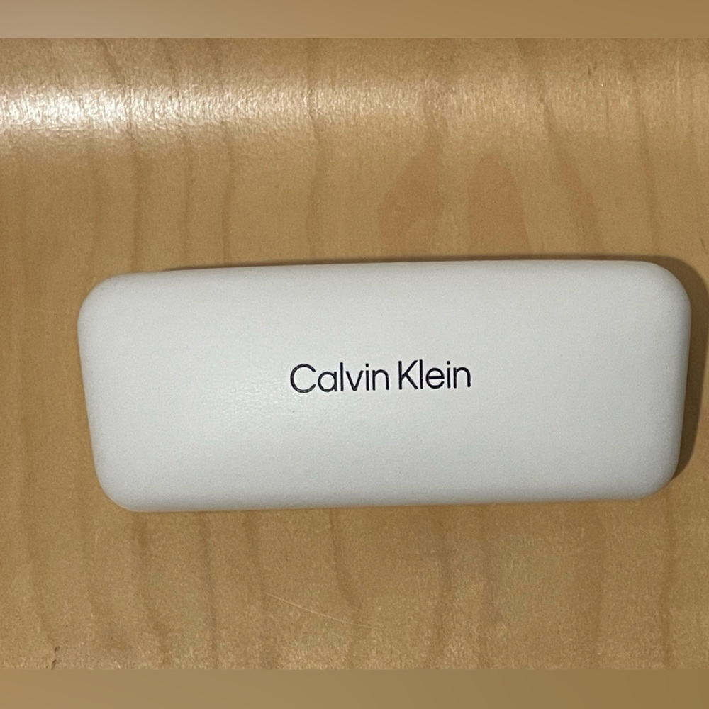 Calvin Klein Cream Eyeglass Case